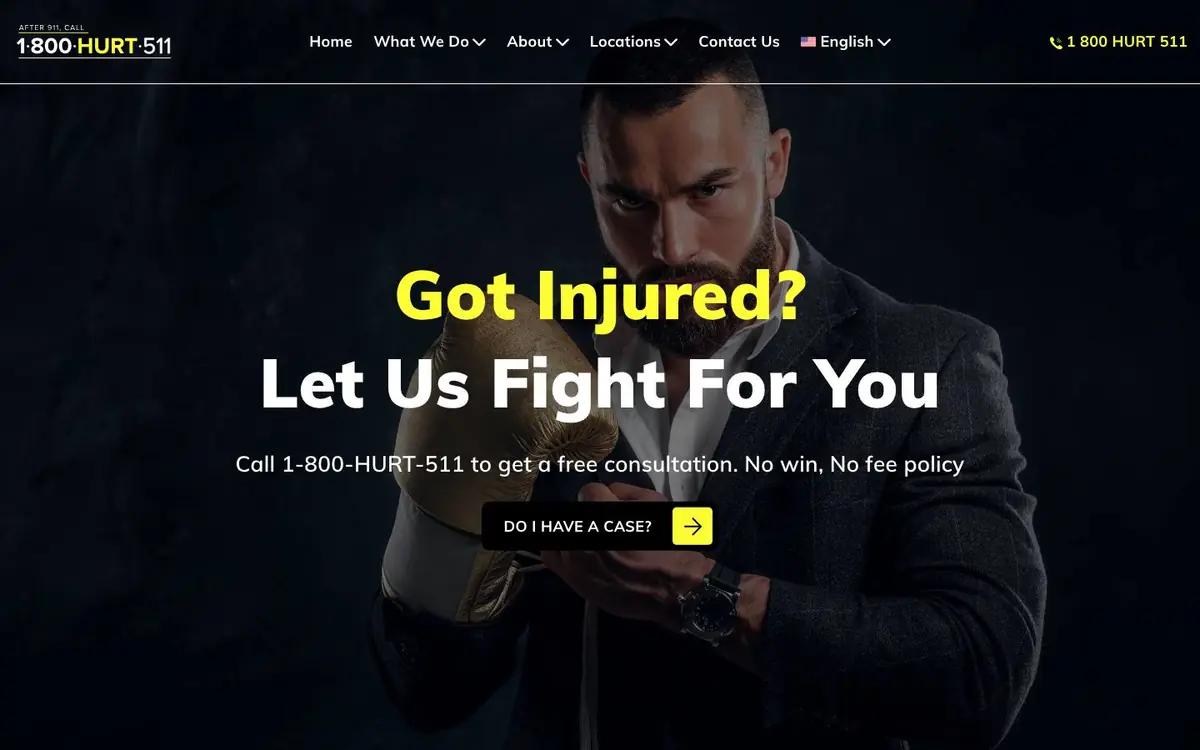 1-800-HURT-511 homepage